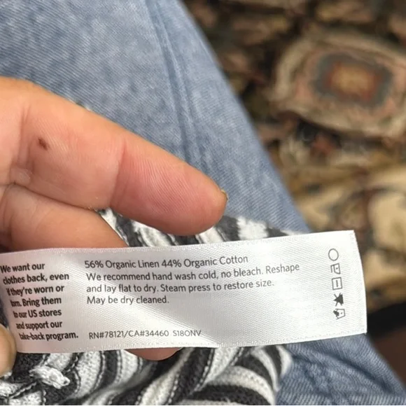 Eileen Fisher Black and White Striped Top - Picture 7 of 7